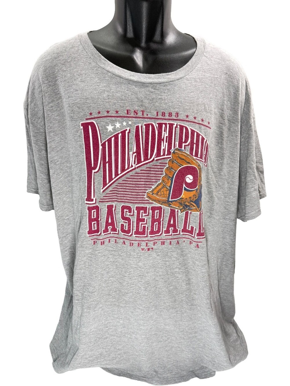Philadelphia Phillies Fanatics T-Shirt XXL Adult Mens 2XL Gray MLB Baseball